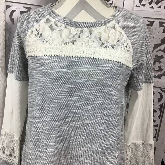 Annabelle Gray Long Sleeve Pullover Sweater Top Sm - Picture 2 of 7